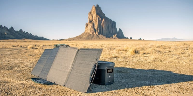 EcoFlow 110W Solar Panel outdoors
