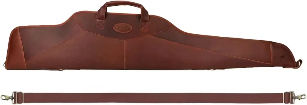 Vintage Leather Scoped Rifle Case 50” Gun Bag