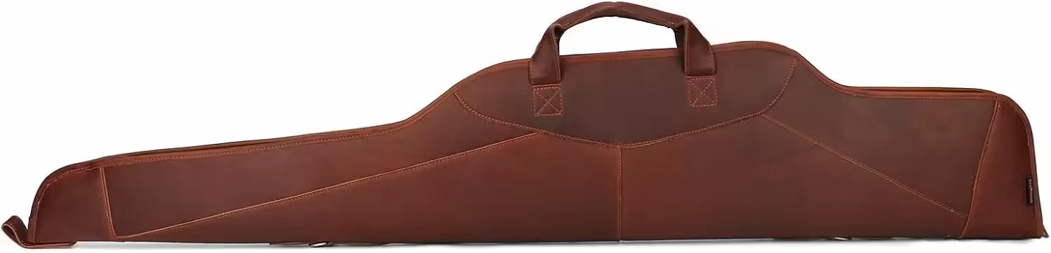 Vintage Leather Scoped Rifle Case 50” Gun Bag - Image 3