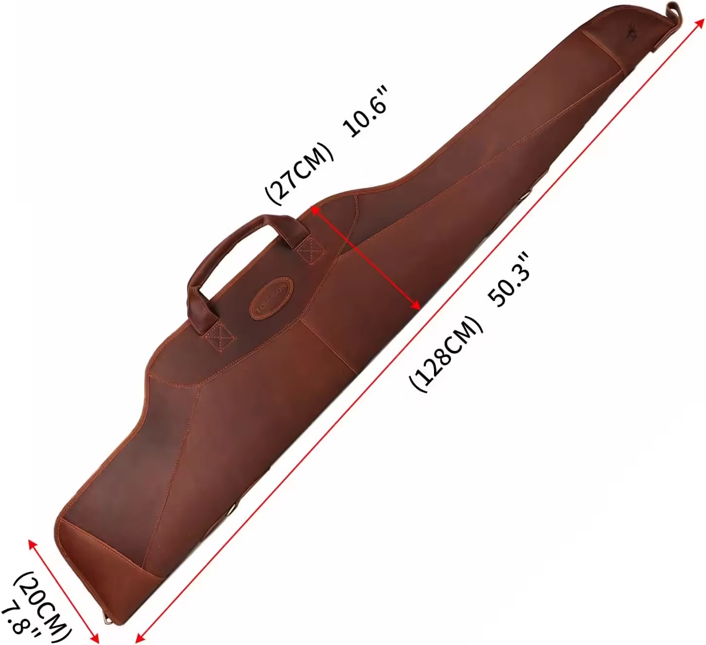 Vintage Leather Scoped Rifle Case 50” Gun Bag - Image 8