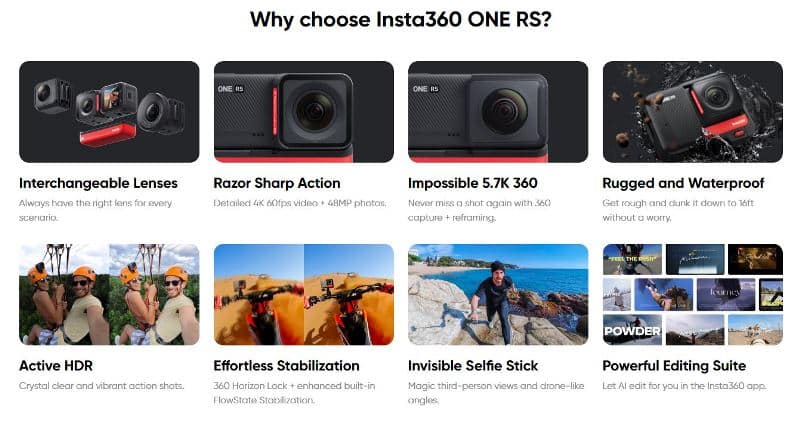 Insta360 ONE RS - Why Choose.