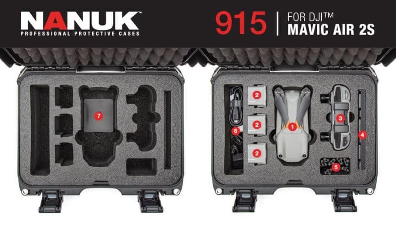 Nanuk 915 DJI Air 2S Foam features - Drones Direct