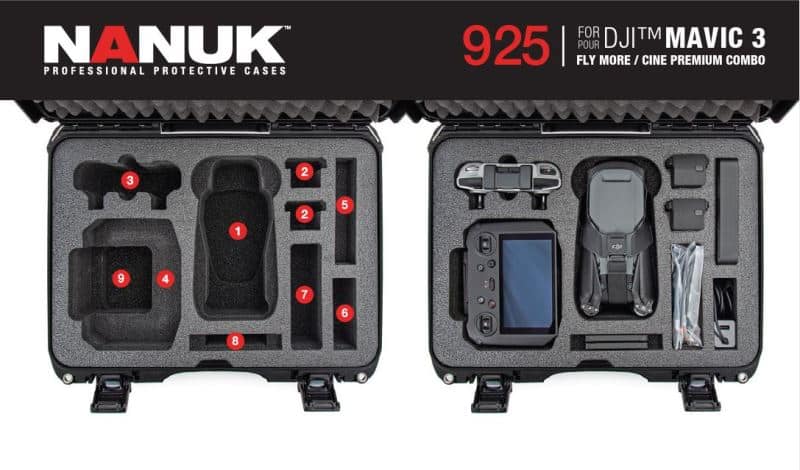 Nanuk 925 mavic3 fly more cine foam features